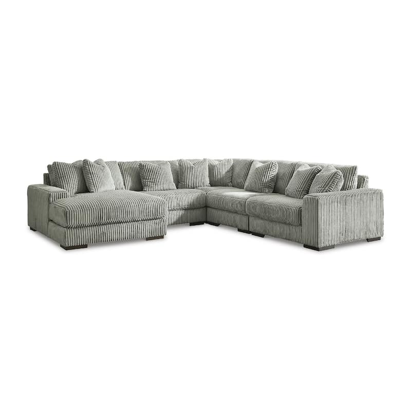 Signature Design by Ashley Lindyn 4-Piece Sectional with Chaise - 133"W x 92"D x 38"H
