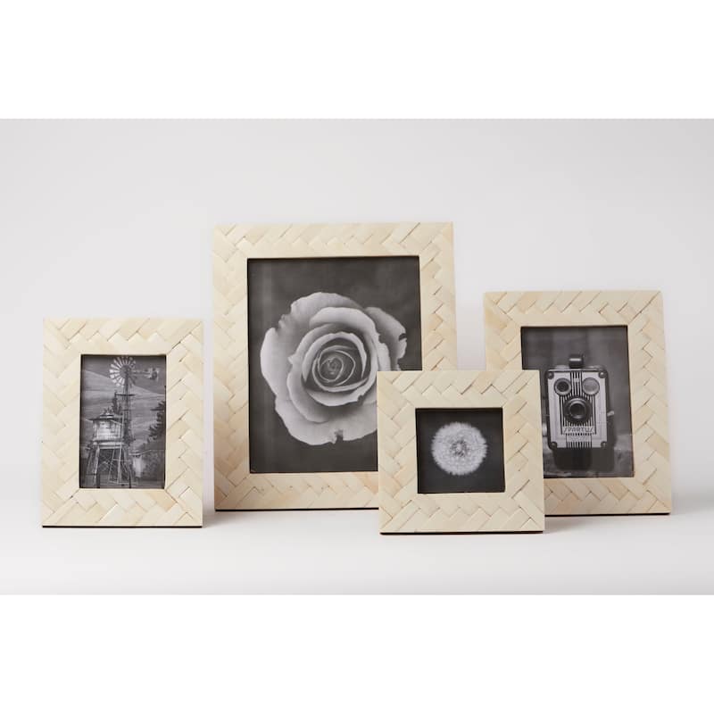 Criss-Cross Photo Frame - WHITE