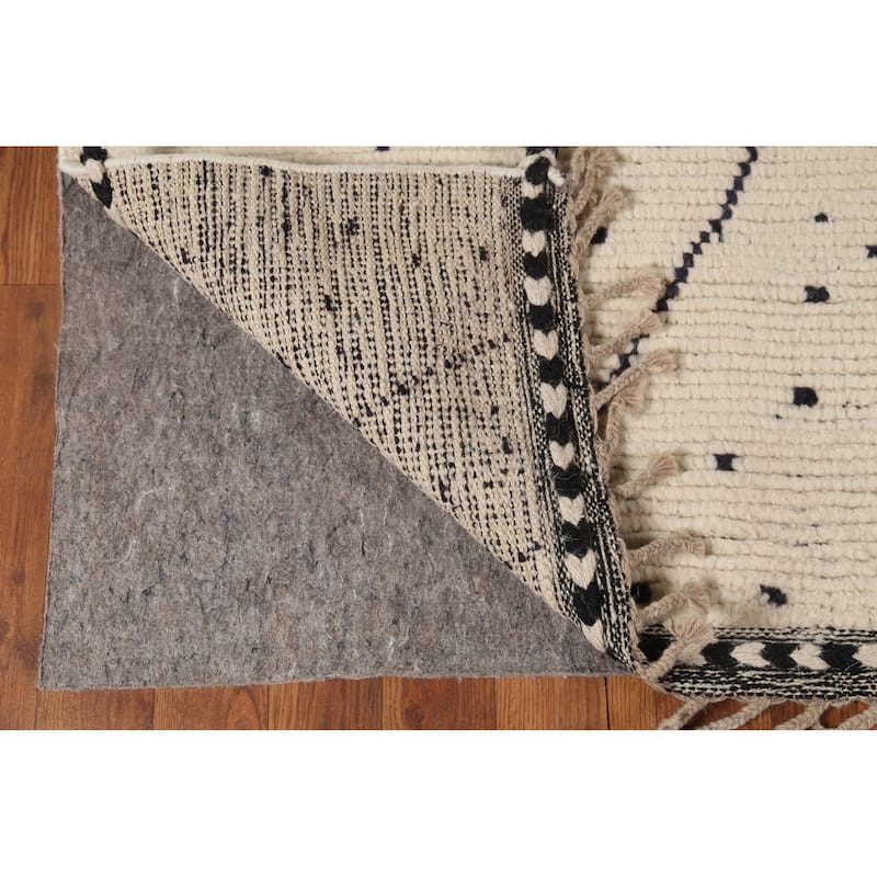 Moroccan Oriental Area Rug Handmade Wool Carpet - 6'9"x 10'8"