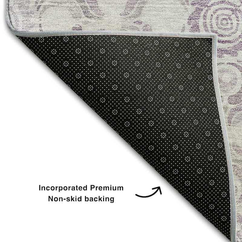 Premium Washable Super Soft Traditional Mosaic Mayfield Rug