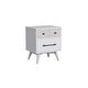 preview thumbnail 1 of 0, Rowan 2-Drawer Modern Wood Nightstand, Ash Linen White