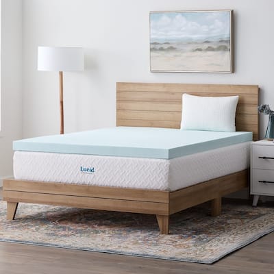 Lucid 3-inch Gel and Aloe Memory Foam Topper
