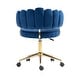 preview thumbnail 36 of 118, Velvet Home Office Desk Chair, Height Adjustable Task Chair, Armless Single Chair with Wheels, 360° Swivel Vanity Chair - N/A