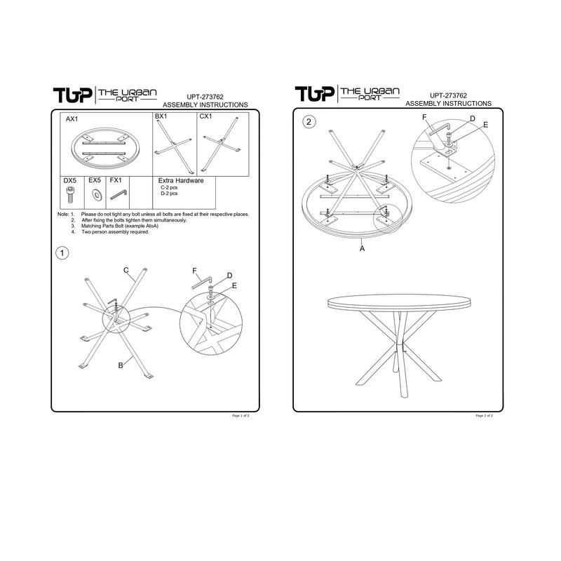 48 Inch Handcrafted Dining Table, Solid Mango Wood Round Top with Iron Crisscrossed Legs, Natural Brown and Black