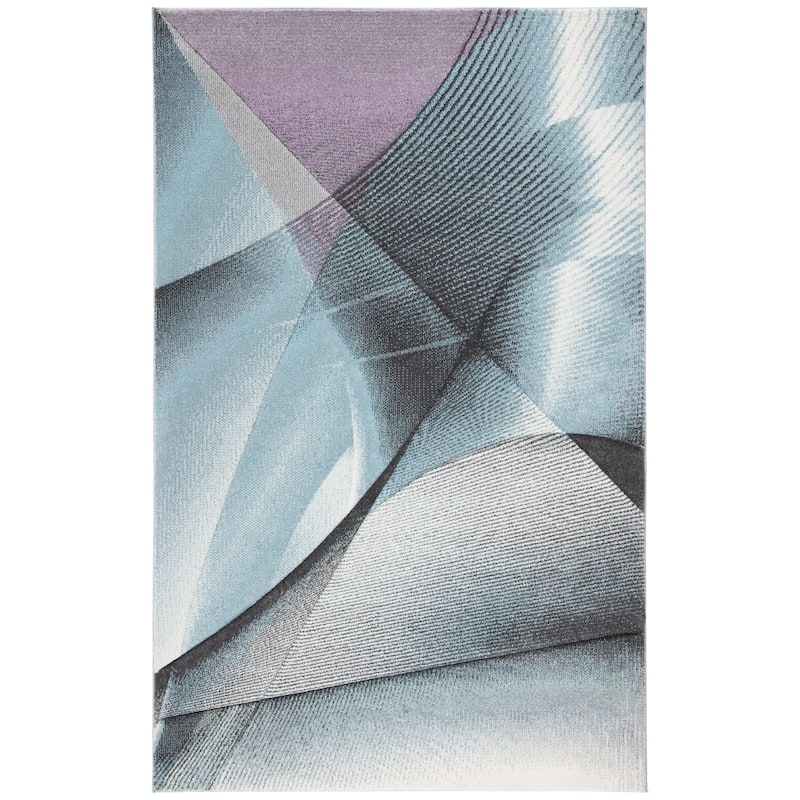 SAFAVIEH Hollywood Verbena Mid-Century Modern Abstract Rug - 2'7" x 5' - Grey/Light Blue
