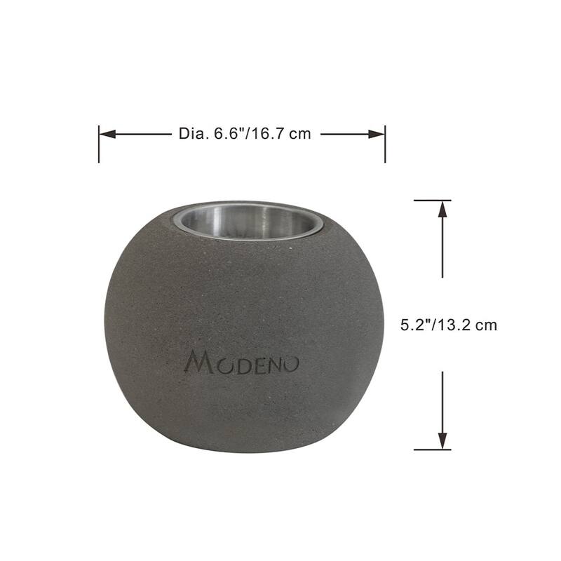 Envelor Indoor Outdoor Concrete Bioethanol Tabletop Fireplace Table Top Firepit Outdoor Patio Fire Place