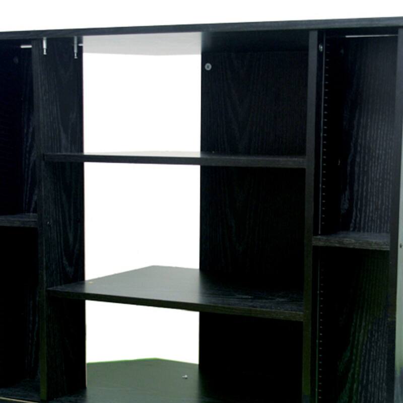 35" x 30" Wooden TV Stand, Black finish