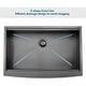 preview thumbnail 3 of 3, YASINU Stainless Farmhouse Apron Front Kitchen Single Bowl Sink - 33" W x 22" D