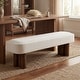 preview thumbnail 58 of 68, Christopher Knight Home - Modern Upholstered Dining Bench with Padded Seating 60.04" - Beige