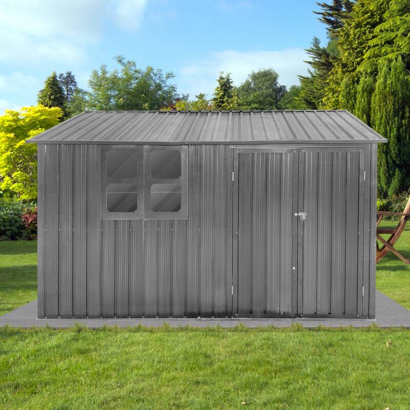 GDFStudio - Sophia Reynolds Spacious and Secure Metal Garden Shed