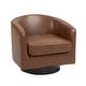 preview thumbnail 46 of 143, Modern 360°Swivel Accent Chairs Barrel Armchairs
