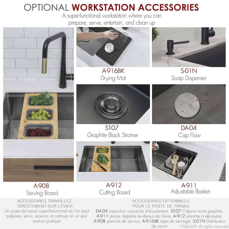 Versa33 Undermount 33" Single Bowl Stainless Steel Kitchen Sink - 33" x 19" x 10"