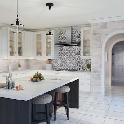 Merola Tile Ella Hill Bone 8" x 24-1/8" Ceramic Floor and Wall Tile - Case (9 Tiles)