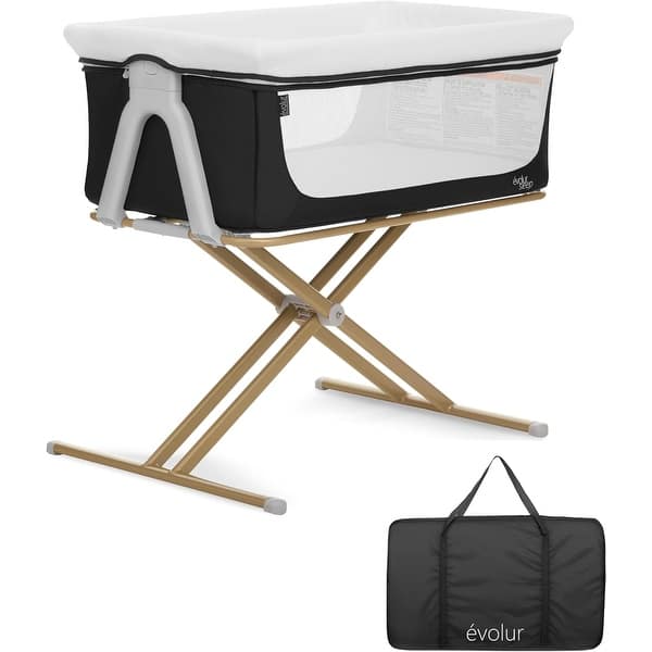 slide 2 of 18, Evolur Orabelle Bassinet Black