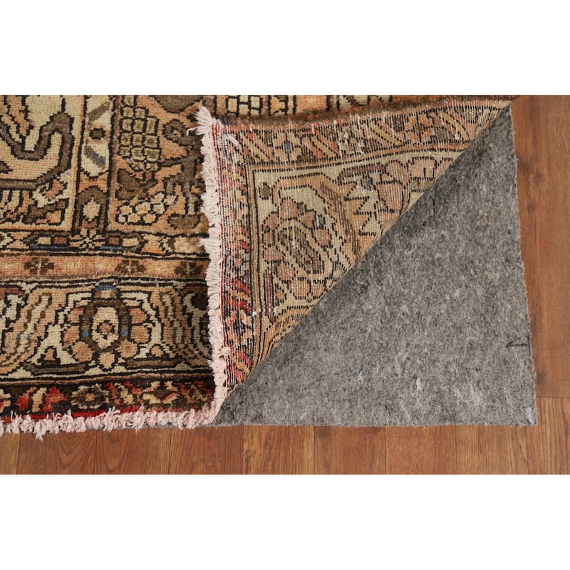 Bakhtiari Vintage Persian Rug Handmade Orange Wool Carpet - 7'1" x 10'0"