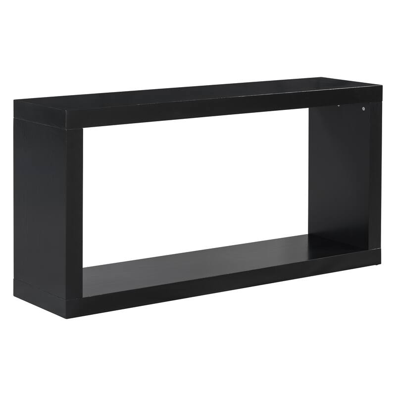 59.6" Entryway Table with Storage Shelf, Square Frame