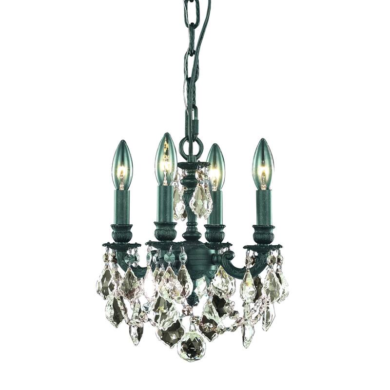 Fleur Illumination Collection Pendant D:10in H:10in Lt:4 Dark Bronze Finish