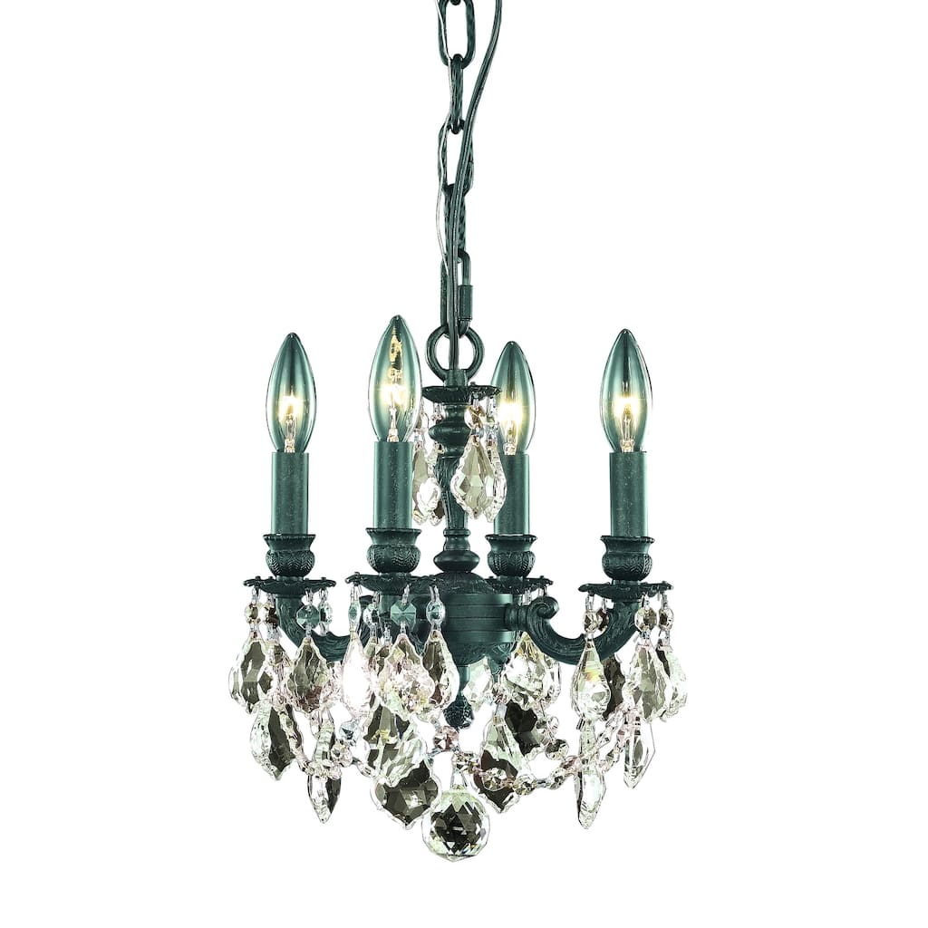 Fleur Illumination Collection Pendant D:10in H:10in Lt:4 Dark Bronze Finish