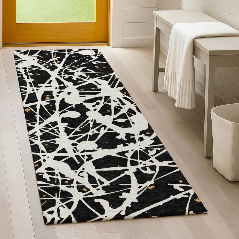 Machine Washable Indoor/ Outdoor Modern Campo Chantille Rug