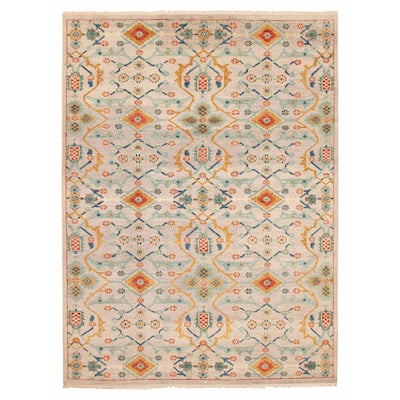 ECARPETGALLERY Hand-knotted Jules Serapi Light Grey Wool Rug - 8'9 x 12'1