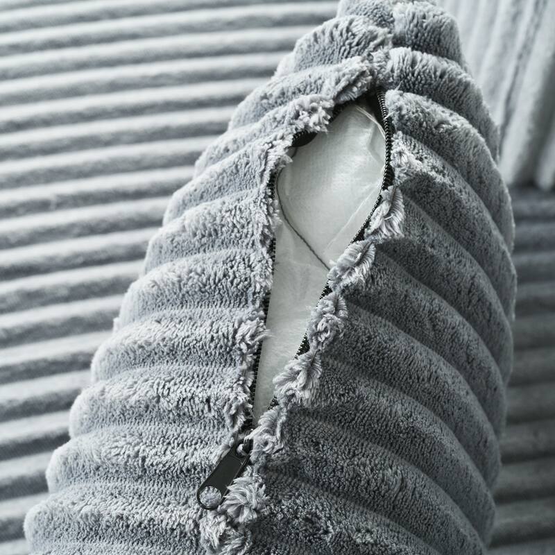 86.6''W Corduroy Double Sofa Bed with 2 Pillows for Living Rooms, Apartments, Offices