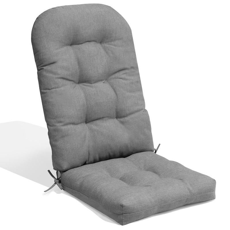 Outdoor Adirondack Chair Cushion Rocking Chair Cushions Thickened Patio Chair Pad with Sunbrella - 1PC - Grey