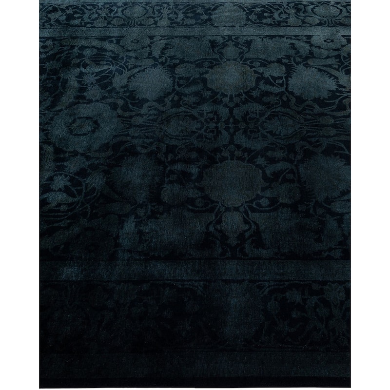 Fine Vibrance One-of-a-Kind Hand-Knotted Area Rug - Black, 6' 0" x 9' 2" - 6' 0" x 9' 2"