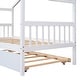 preview thumbnail 9 of 7, White Whimsical Twin Size Wooden House Bed with Trundle - Solid Pine Construction
