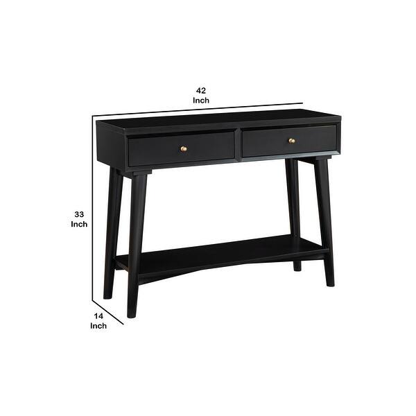 Console Table with 2 Drawers and Angled Legs - 33 H x 42 W x 14 L ...