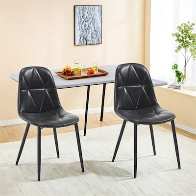 Dining Chairs Set of 2,Upholstered Faux Leather Dining Room Chairs