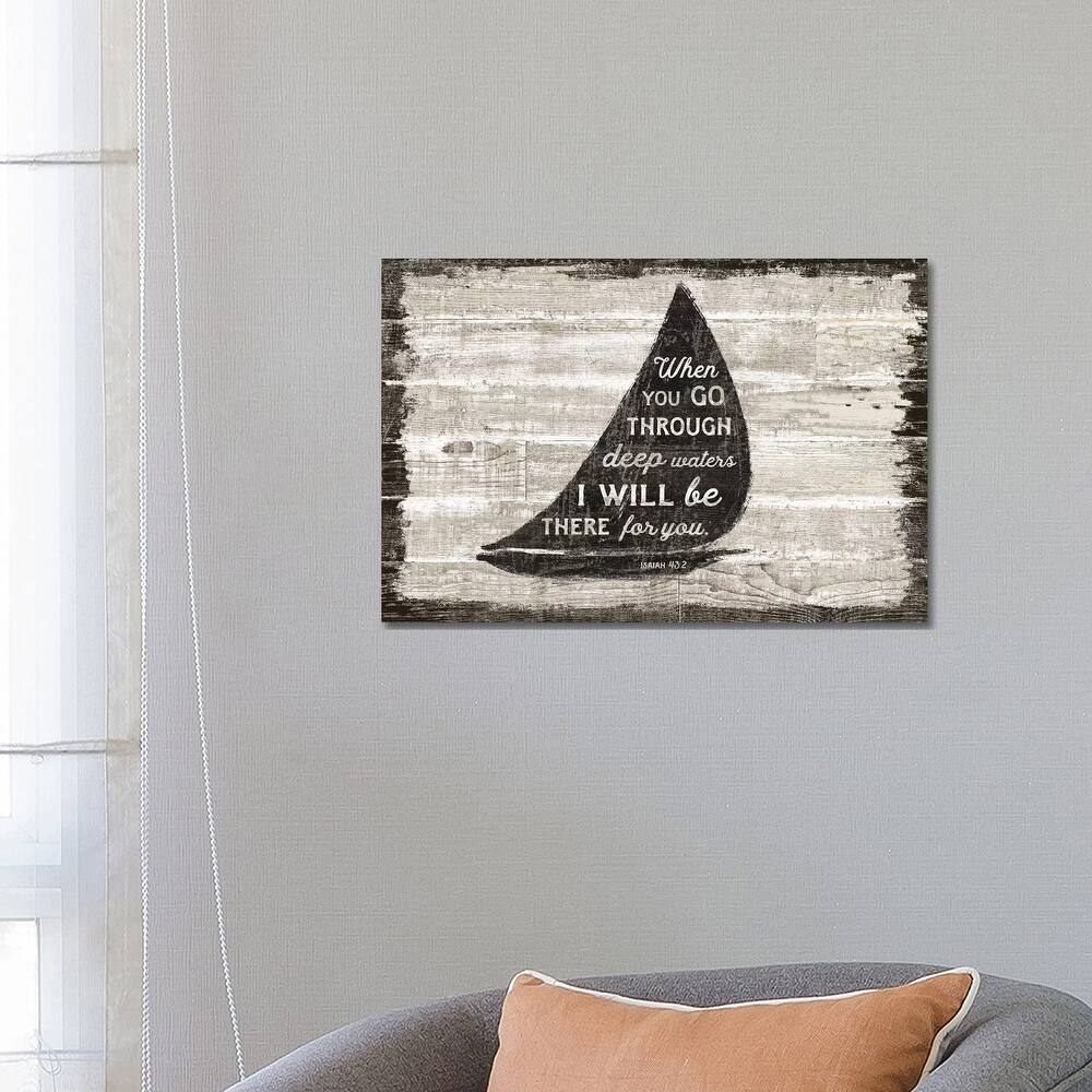 iCanvas "Driftwood Coast Scripture I" by Sue Schlabach Canvas Print