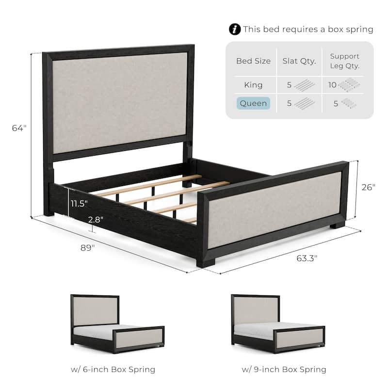 Furniture of America Durem II Modern 2-Piece Solid Wood Tawny Panel Bed and Desk Set