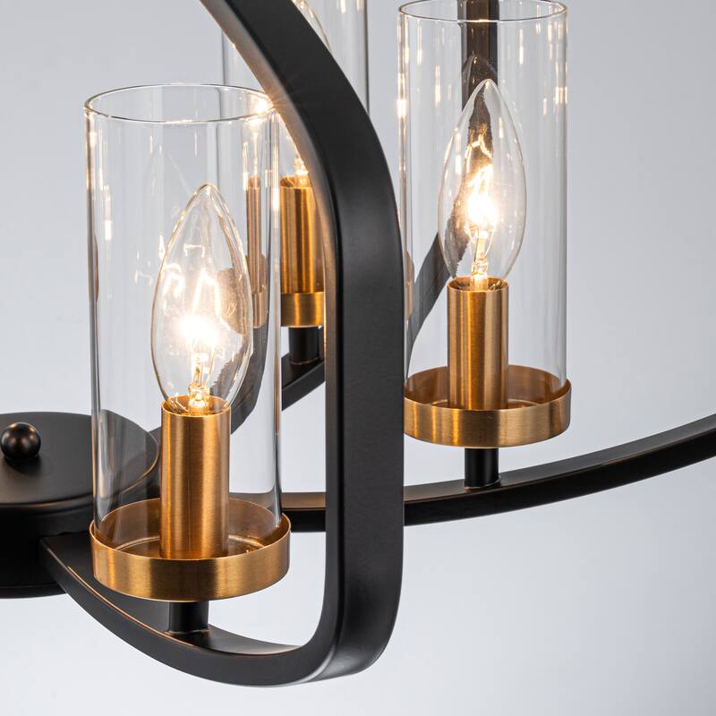 Starsky 6-Light 23in. Modern Farmhouse Unique Ceiling Lights Geometric Lantern Chandelier