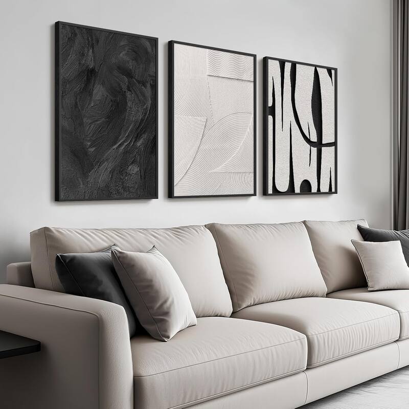 Minimalist Black White Abstract Pictures