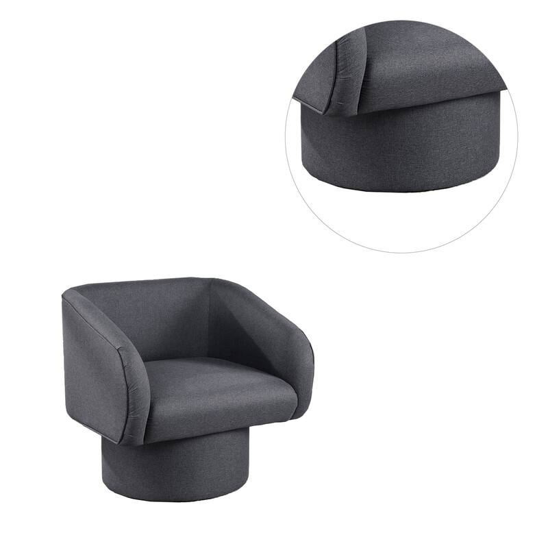 Swivel Accent Chair with Round Base