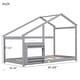 preview thumbnail 8 of 13, Nestfair Twin Size Wooden House Bed with Twin Floor Wooden Bed with Shelf and No Box Spring Needed