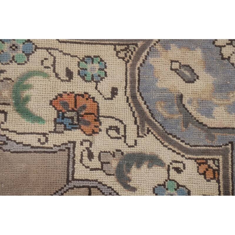 Over-Dyed Tabriz Persian Vintage Area Rug Hand-Knotted Wool Carpet - 9'7" x 12'3"