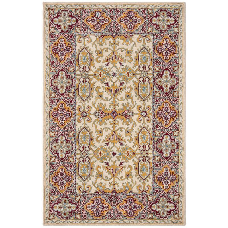 SAFAVIEH Handmade Heritage Wildfire Traditional Oriental Wool Rug