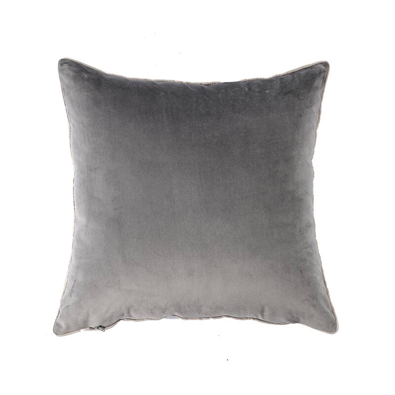 Gouchee Home Solid Velvet Mix Cushion 18 in. x 18 in. Throw Pillow