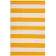 SAFAVIEH Handmade Montauk Caspian Stripe Cotton Flatweave Rug - 2'6" x 4' - Yellow/Ivory