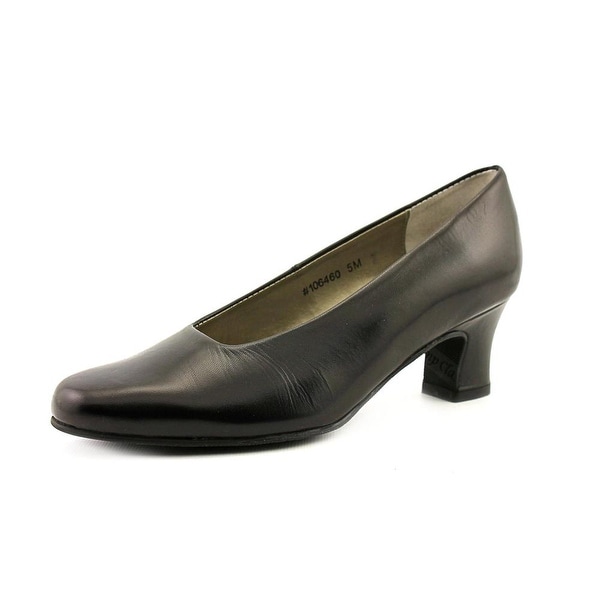 Mark Lemp By Walking Cradles Vicki Women WW Round Toe Leather Black Heels
