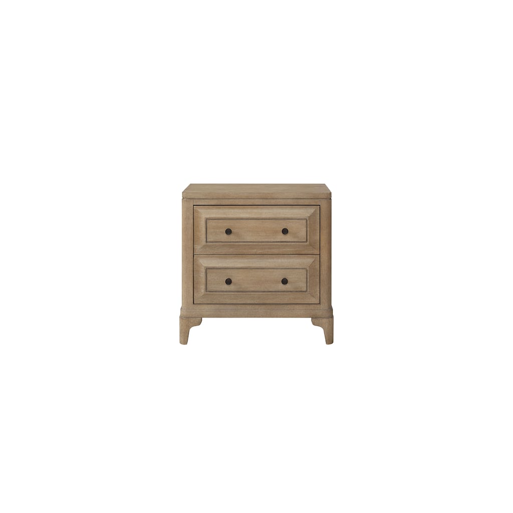 2 Drawer Nightstand With Sand Finish