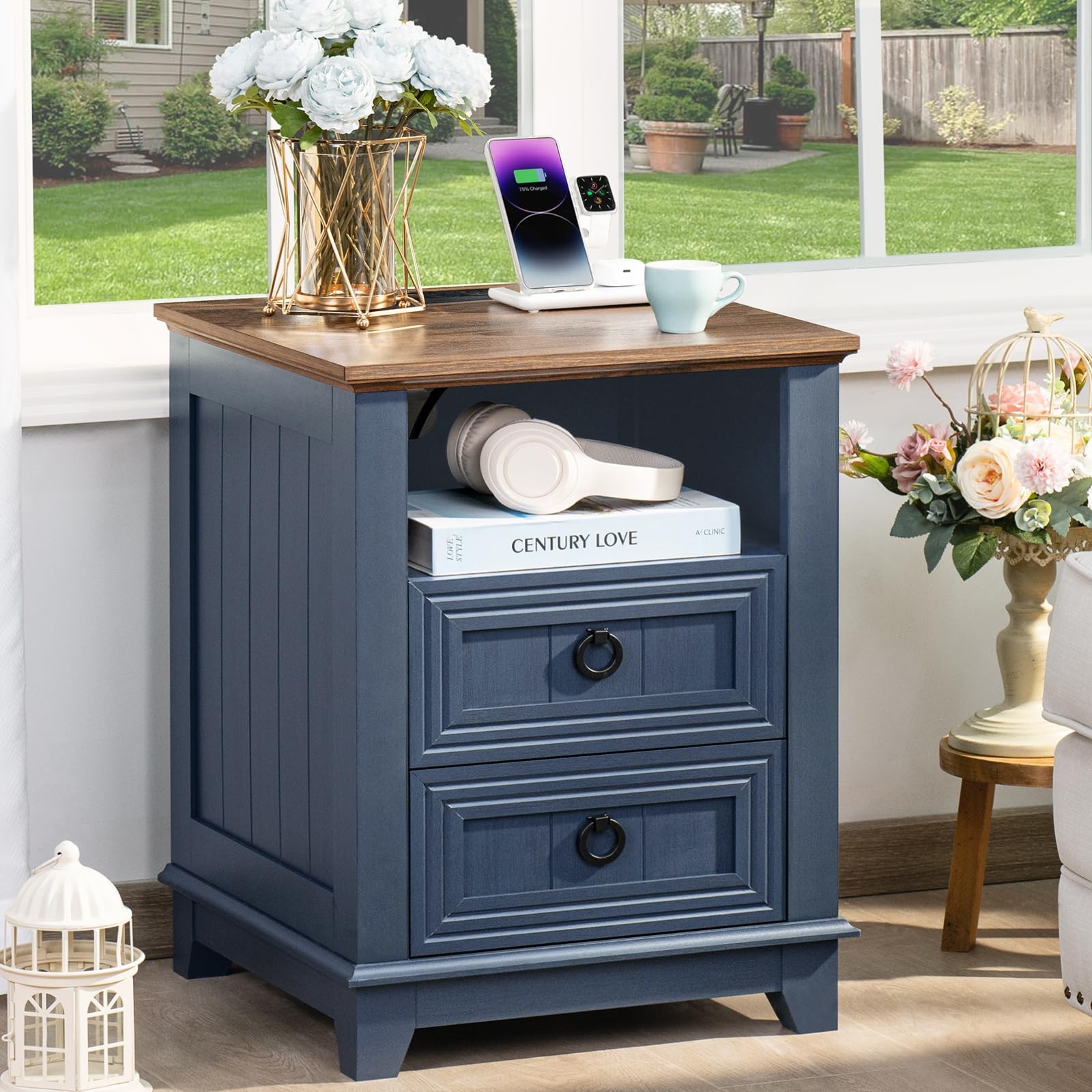 Wood Earth Table Nightstands Bed Bath Beyond