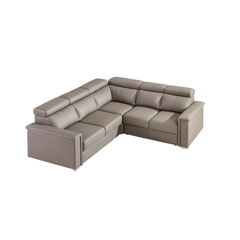 Louis Leather Gel Indoor Sectional Sofa - Bed Bath & Beyond - 6008526