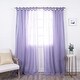 preview thumbnail 10 of 39, Aurora Home Textured Faux Linen Romantic Tie Top Curtain Panel Pair