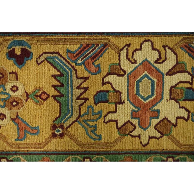 Hand Knotted Oriental 100% Wool Carpet Traditional All-Over Red Sumak Area Rug - 9' 7'' X 7' 11''
