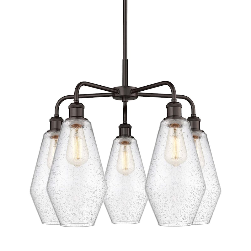 Innovations Lighting 516-5CR-20-25 Cindyrella Chandelier Cindyrella 5 - Oil Rubbed Bronze / Seedy