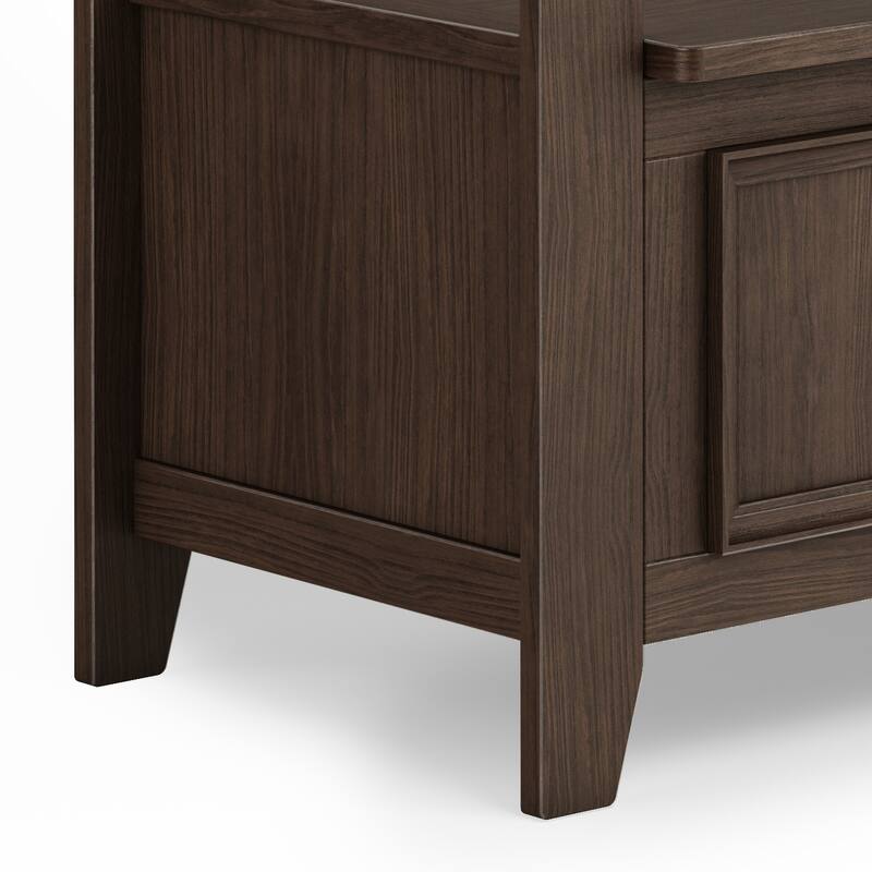 WYNDENHALL Halifax 48 inch Wide Solid Wood Transitional Entryway Bench - 48 Inches wide
