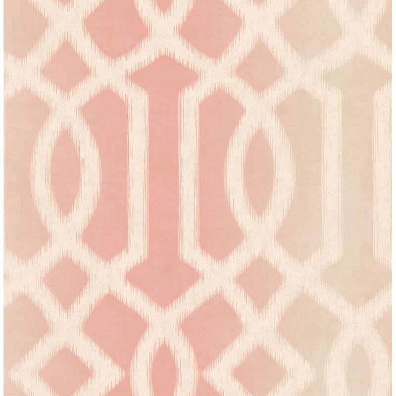 Seabrook Designs Dottie Geometric Ombre Unpasted Wallpaper - 20.5 in. W x 33 ft. L - Metallic Baby Pink & Cream