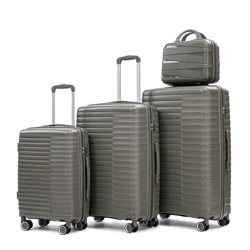 14IN 20IN 24IN 28IN 4 pcs/set in PP Spinner Wheel Luggage, Carry on Suitcase, Iron Pull Rod, Combination Password Lock
